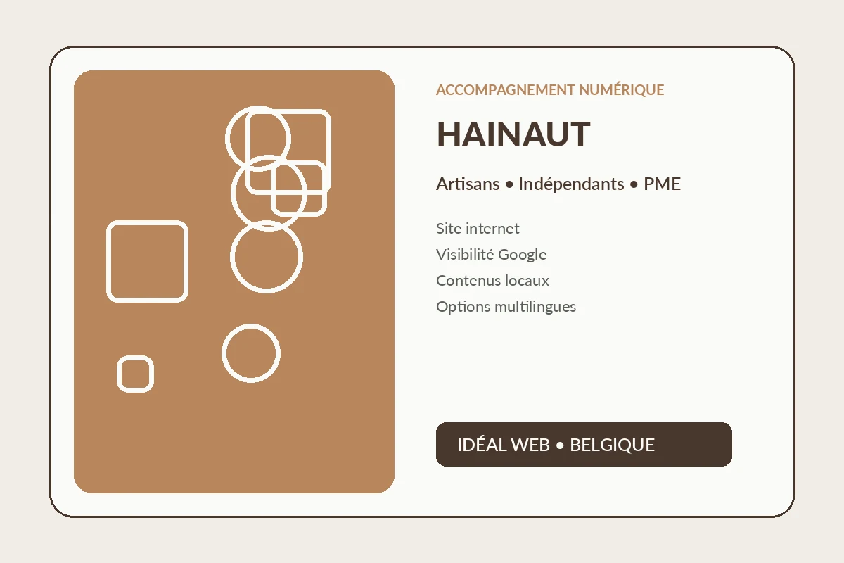 Site professionnel pour une PME du Hainaut, avec réalisations, services et demande de devis