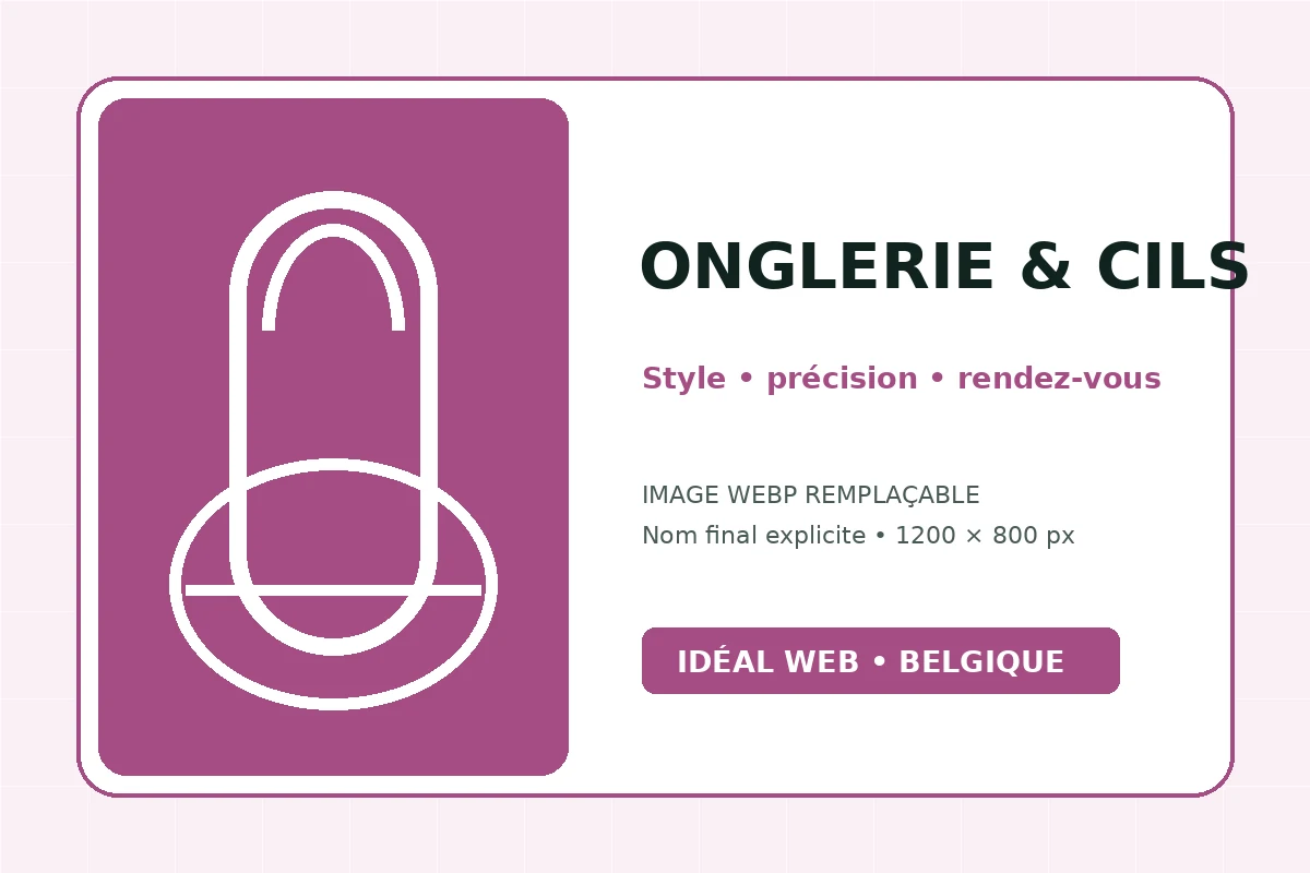 Exemple de site internet pour onglerie et extensions de cils avec galerie, prestations et réservation