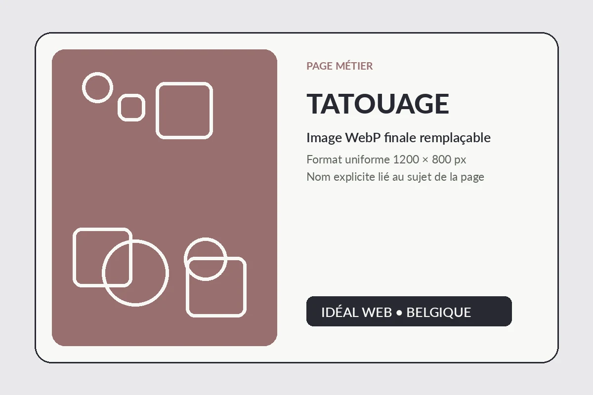 Exemple de site internet pour tatoueur avec portfolio par style, consultation et informations du studio