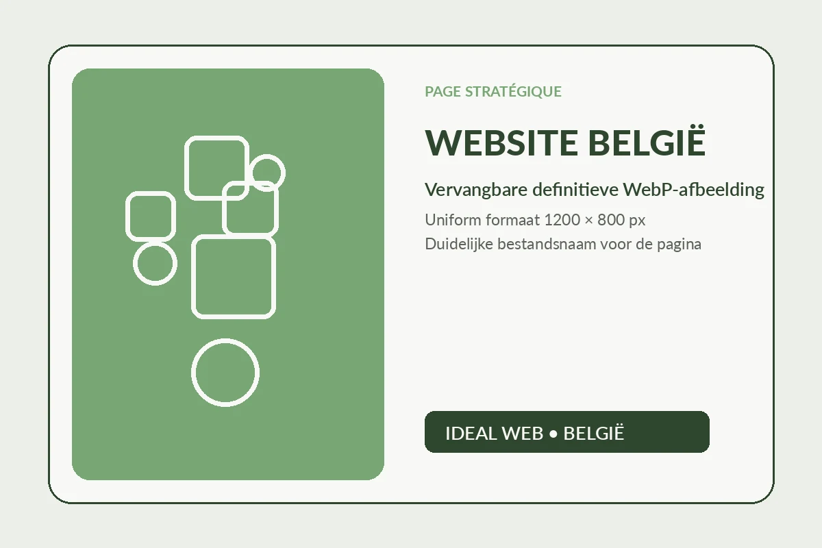 Voorbeeld van een professionele Nederlandstalige website voor een zelfstandige onderneming in België