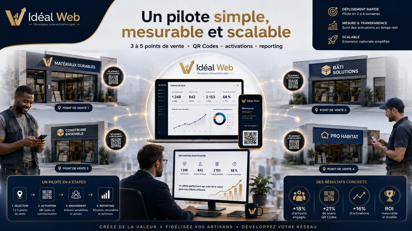 Pilote partenaire Idéal Web sur plusieurs points de vente