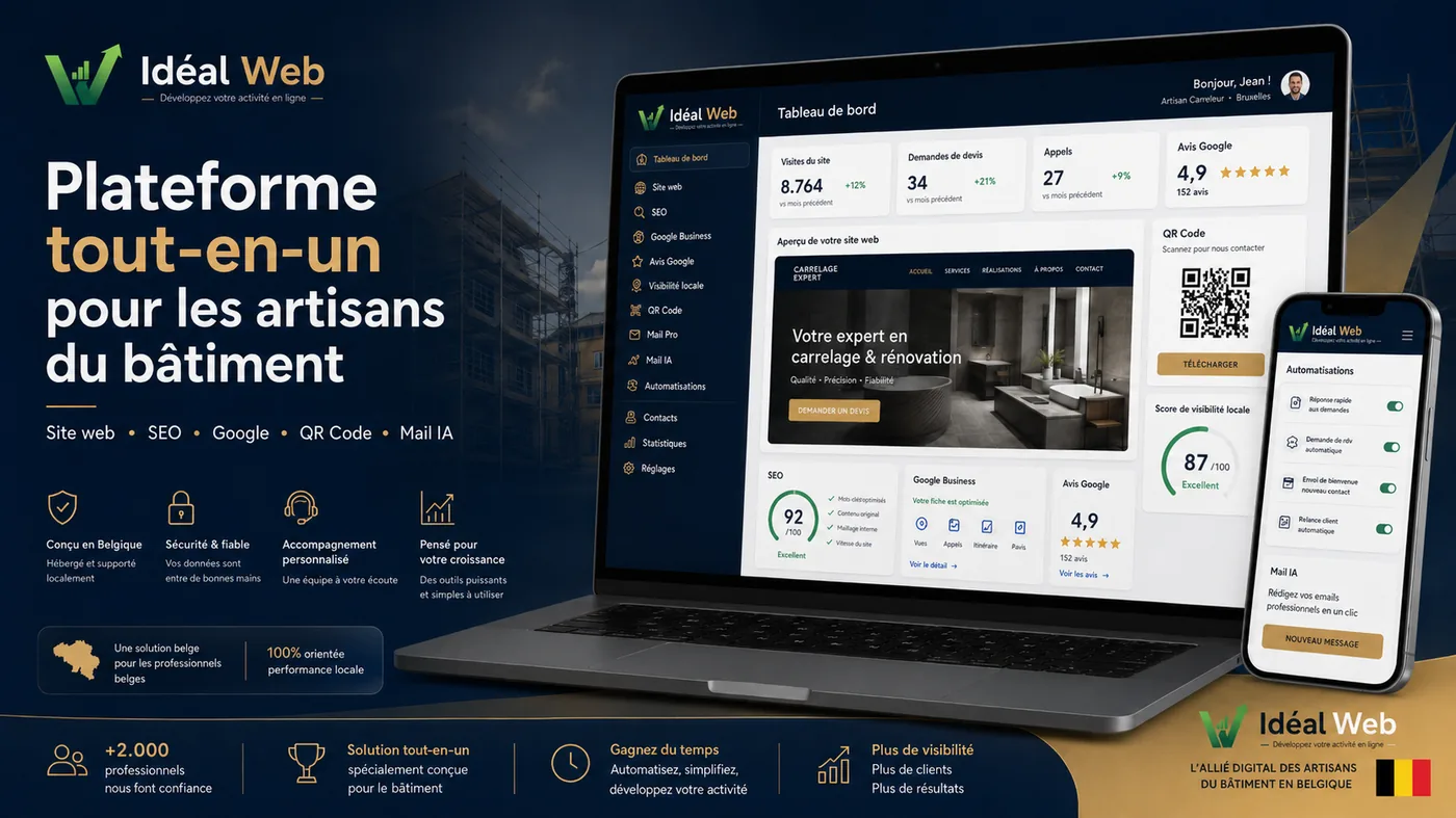 Plateforme Idéal Web tout-en-un pour professionnels du bâtiment