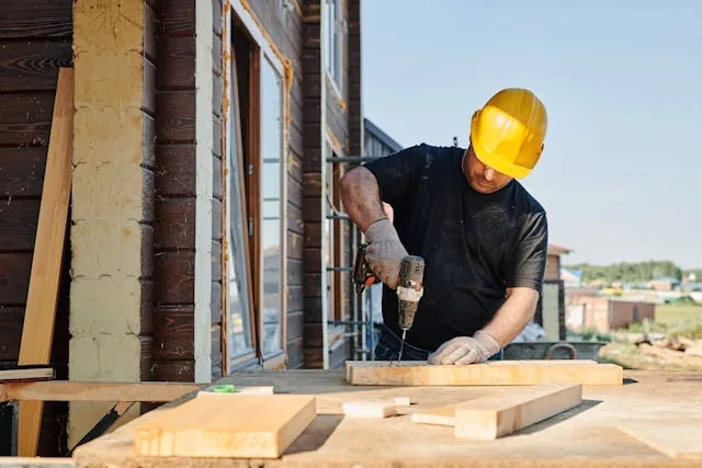 Rénovation bâtiment : illustration pour une page de création de site web en Belgique