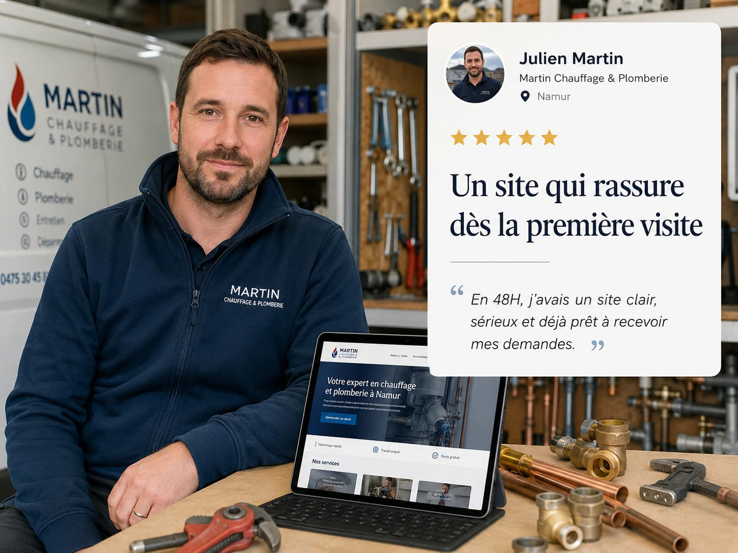 Exemple de site pour plombier chauffagiste